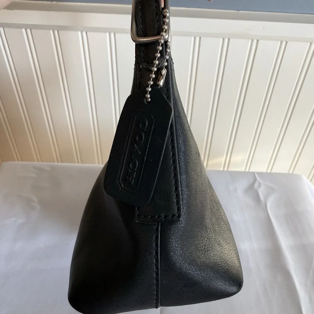 Coach Black Leather Hobo Shoulder Bag - Picture 9 of 14